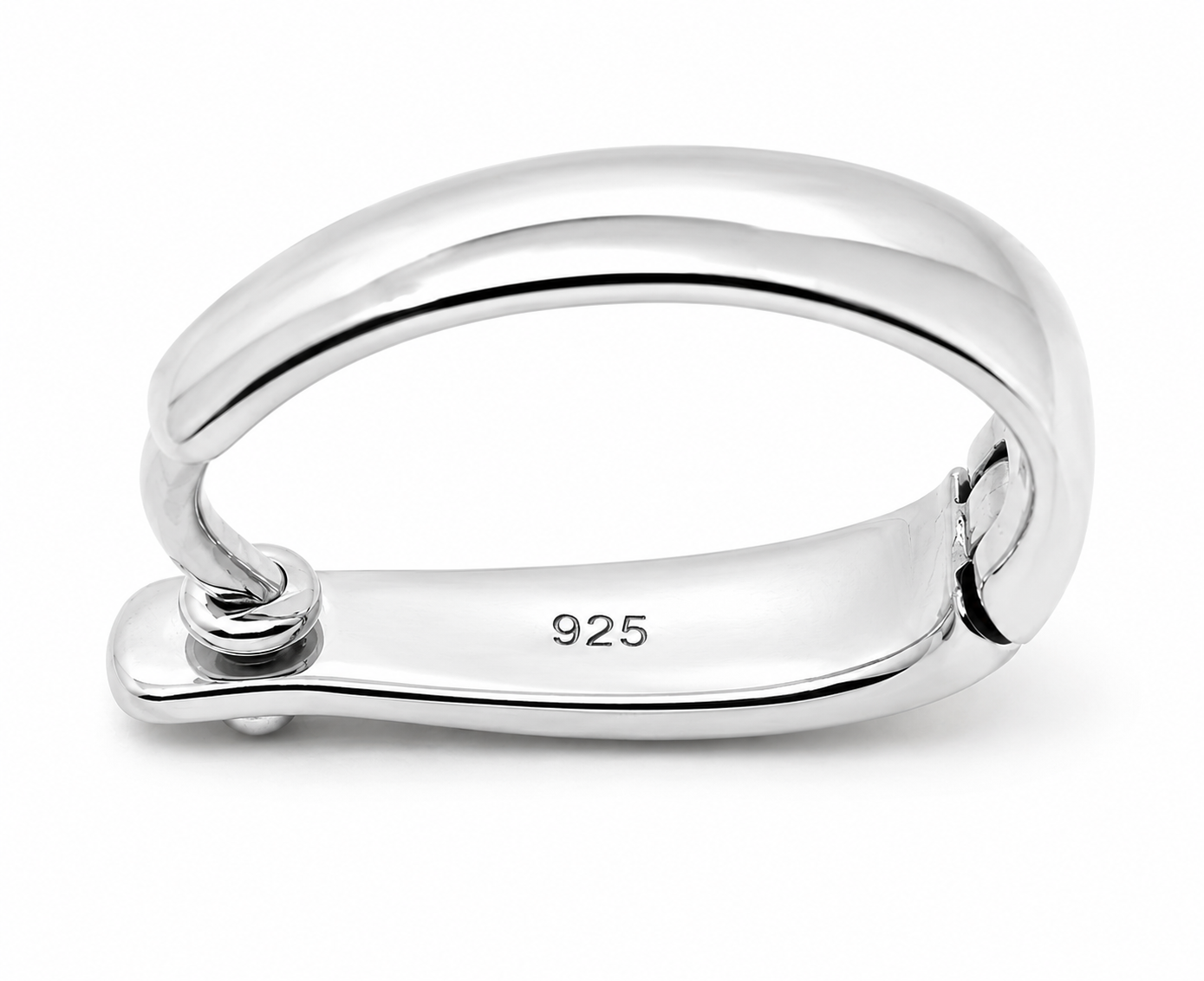 Genuine Sterling Silver 925 Plain Enhancer Bail Clasp size 13mm x 9mm