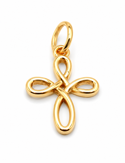 Small 9ct 9K Delicate Yellow, Rose or White Gold Celtic Cross Pendant