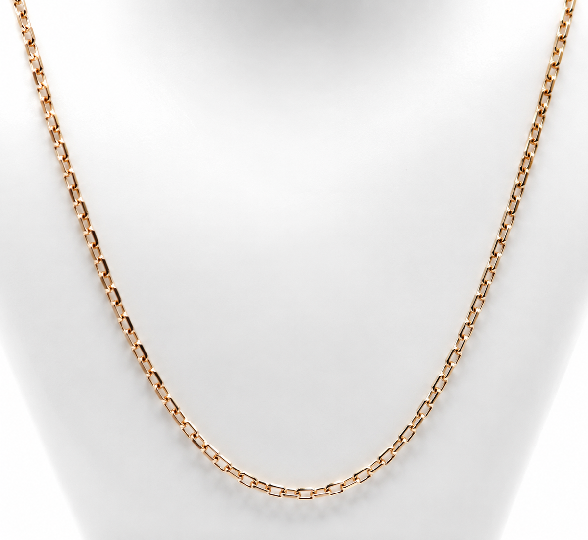 Genuine 9ct 9k 375 Rose Gold Diamond Cut Anchor 2mm Chain Necklace - Choose from 40cm, 45cm, 50cm and 60cm
