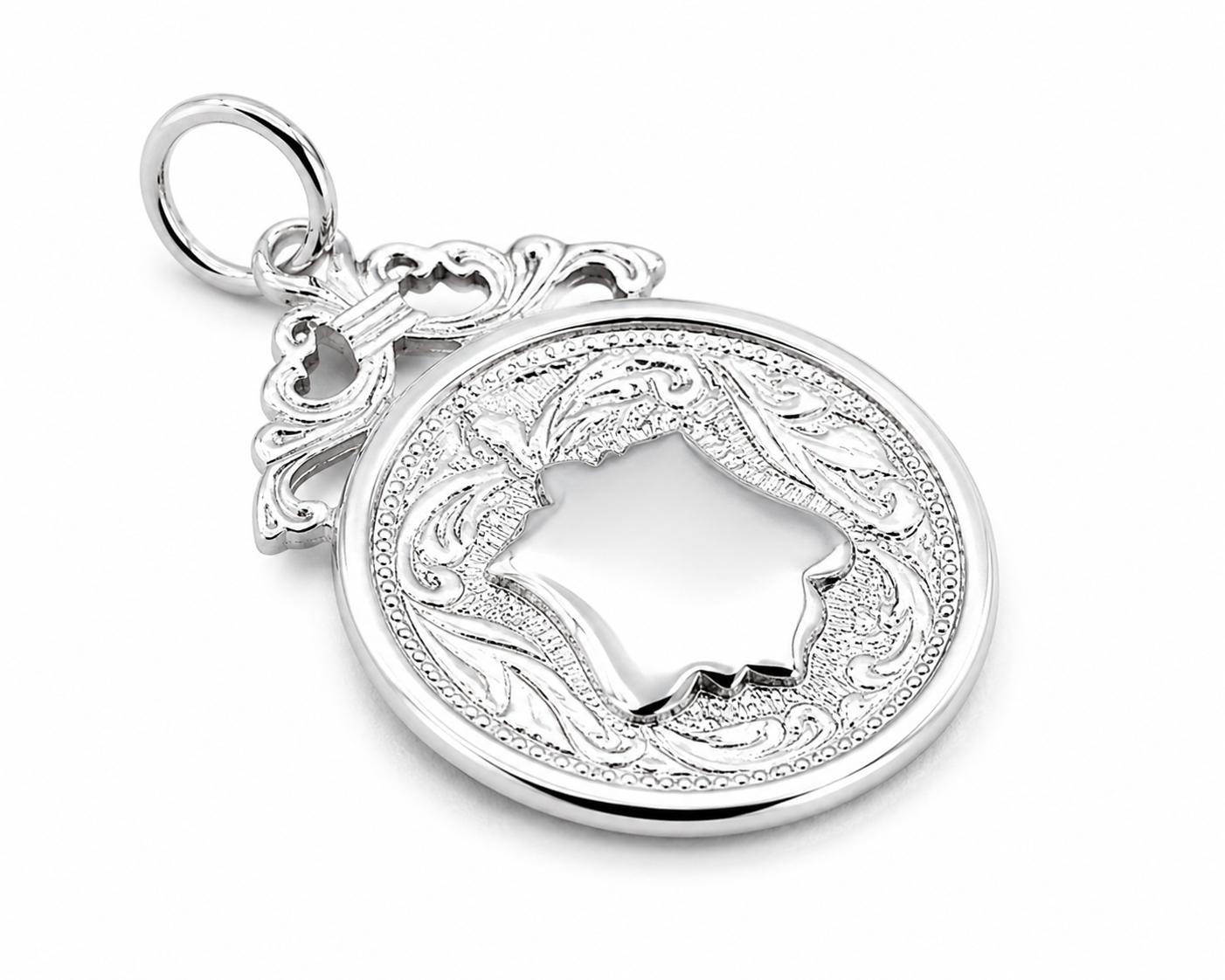 Genuine Sterling Silver 925 Shield Medal Pendant Or Charm