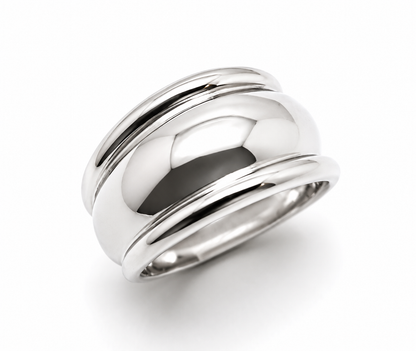 Genuine Sterling Silver 925  Solid Extra Large 13mm Wide Dome Ring in your size