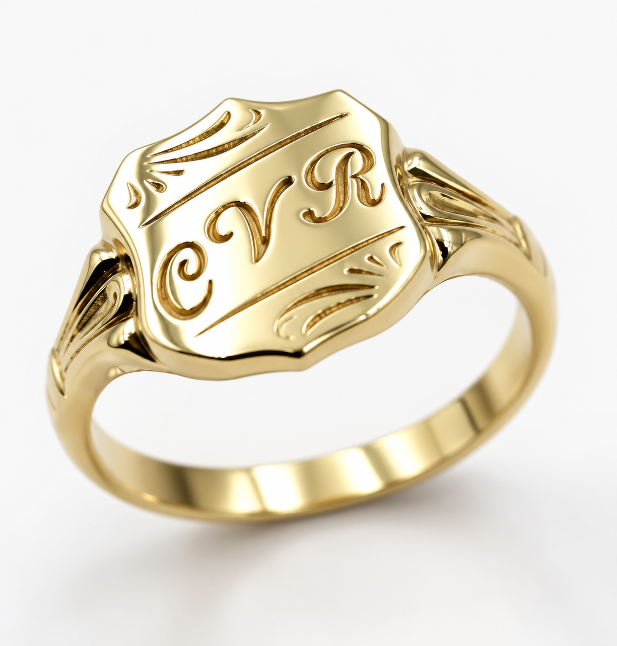 Kaedesigns, Genuine 9ct 9k 375 Solid Gold Large Signet Ring In Your Size - Engraving included