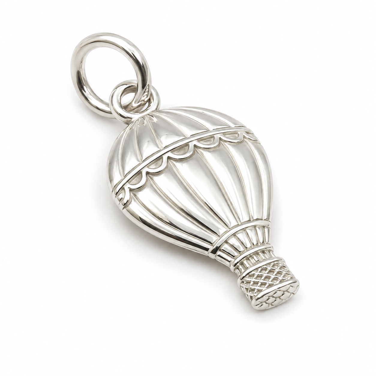 Genuine Sterling Silver 925 Hot Air Balloon Pendant or Charm