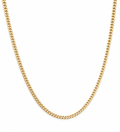 Genuine 9ct 9k 375 Yellow Gold Curb Necklace Chain 4.4grams 50cm