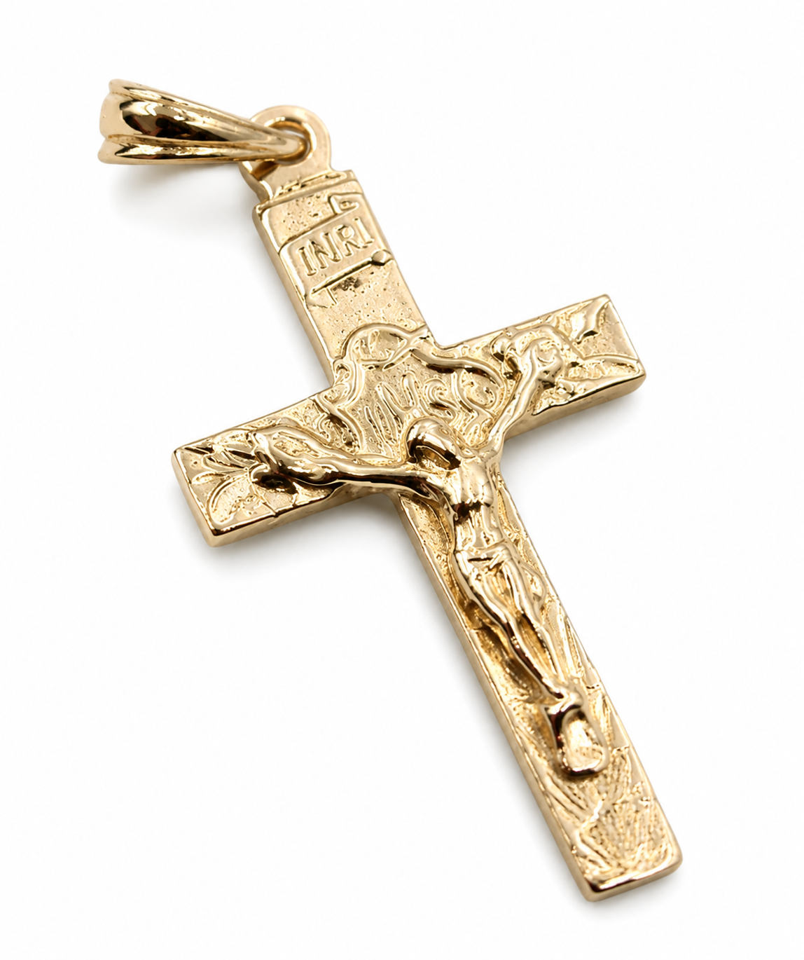 Genuine 9ct 9k 375 Yellow, Rose or White Gold Crucifix Cross Pendant