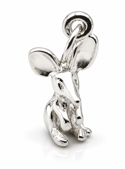Genuine Sterling Silver 925 3D Bilby Solid Pendant Charm