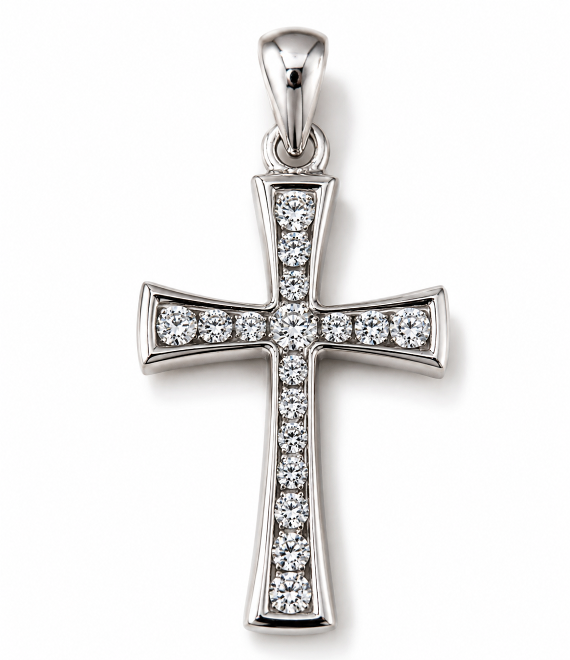Genuine Brand New Sterling Silver Cubic Zirconia Cross