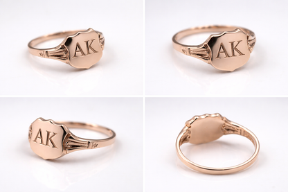 Kaedesigns Genuine New 9ct Solid Gold Large Signet Ring plus Engraving - Choose Your Size