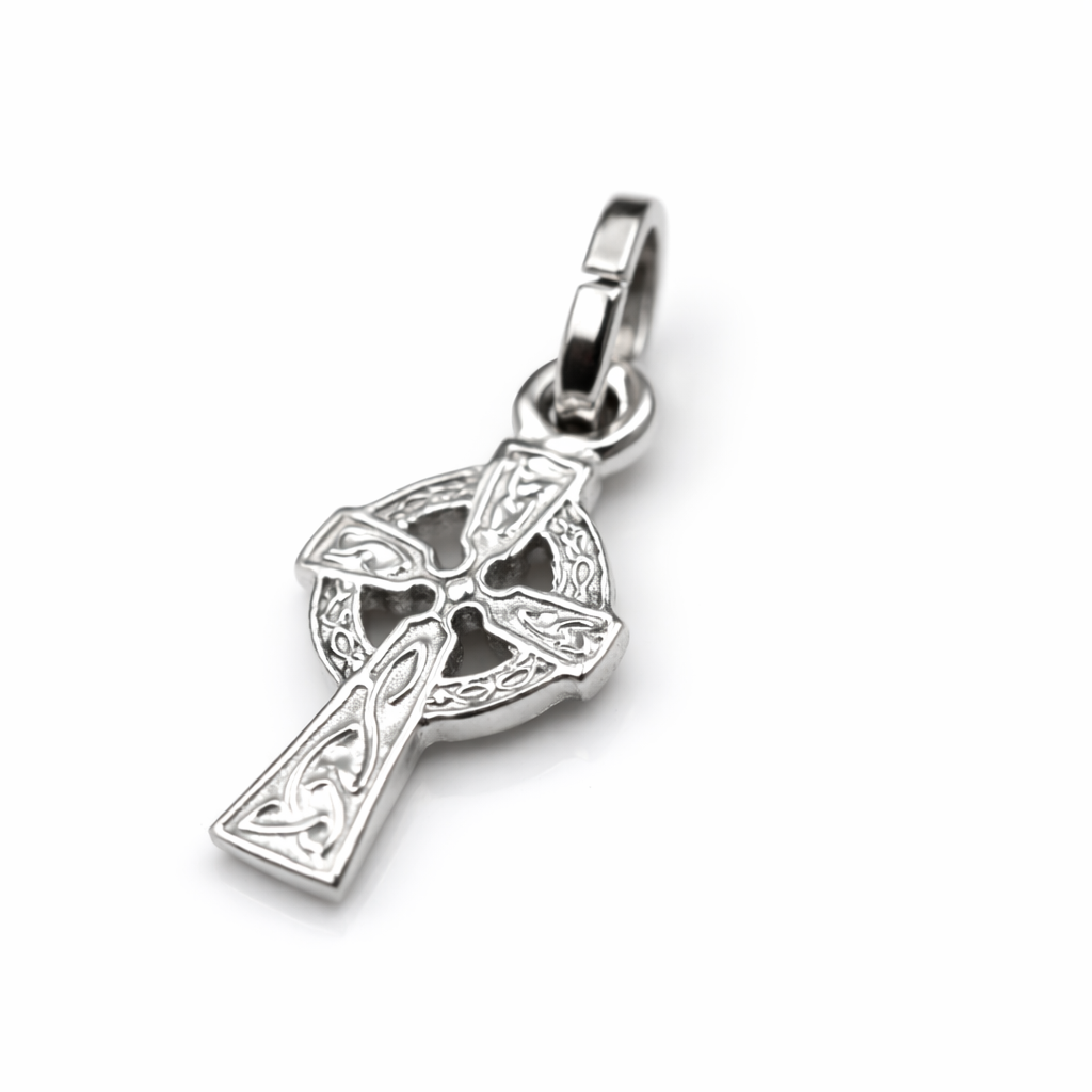 Genuine Sterling Silver 925 Celtic Cross Small Pendant Charm