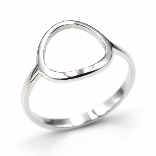 Kaedesigns Genuine Solid Sterling Silver Open Circle Ring in your size