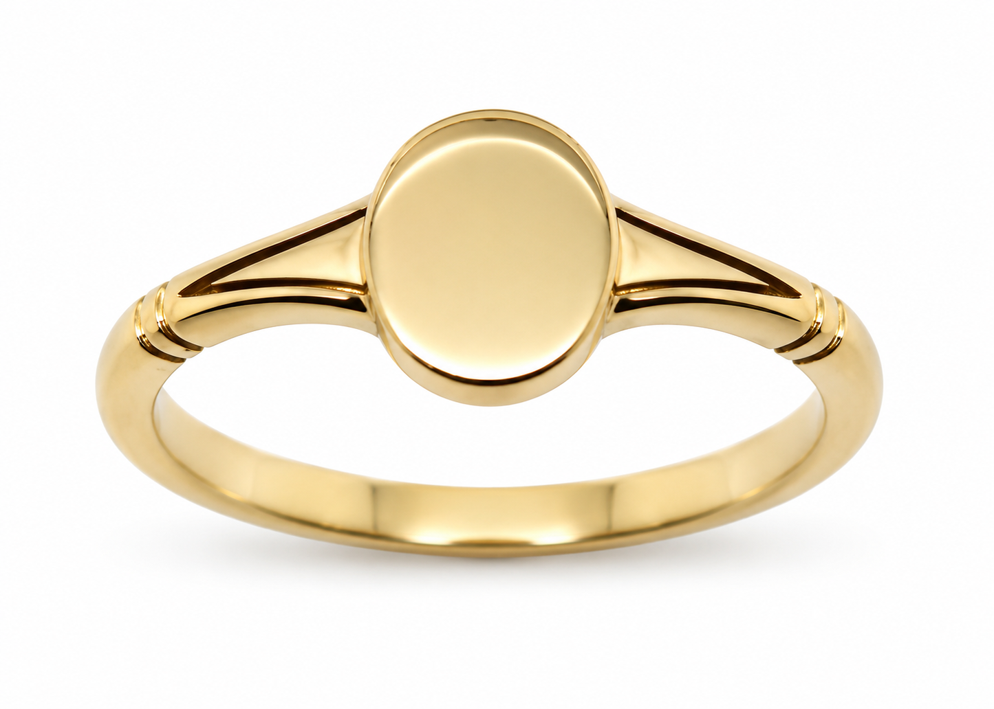 Genuine Solid 9ct 9K 375 Yellow, Rose or White Gold Oval Signet Ring - Choose your size Q to W
