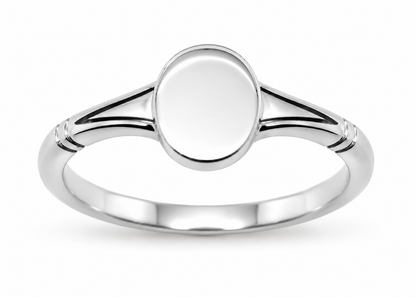 Genuine Solid 9ct 9K 375 Yellow, Rose or White Gold Oval Signet Ring - Choose your size Q to W