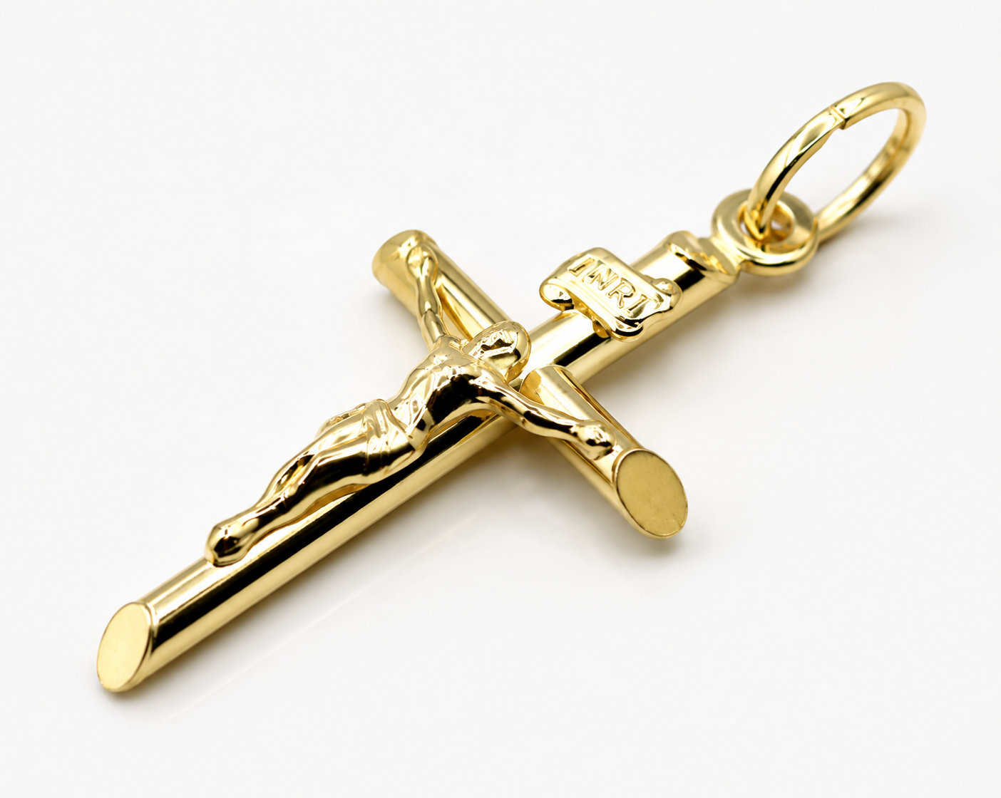 Kaedesigns Genuine 18ct 750 Yellow Gold Crucifix Cross Pendant