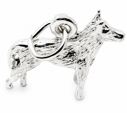 Kaedesigns 3D Genuine Sterling Silver 925 Alsatian Dog German Shepherd Charm or Pendant