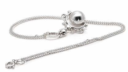 Kaedesign, Sterling Silver Chain Belcher 45cm Necklace & Ball Spinner Pendant