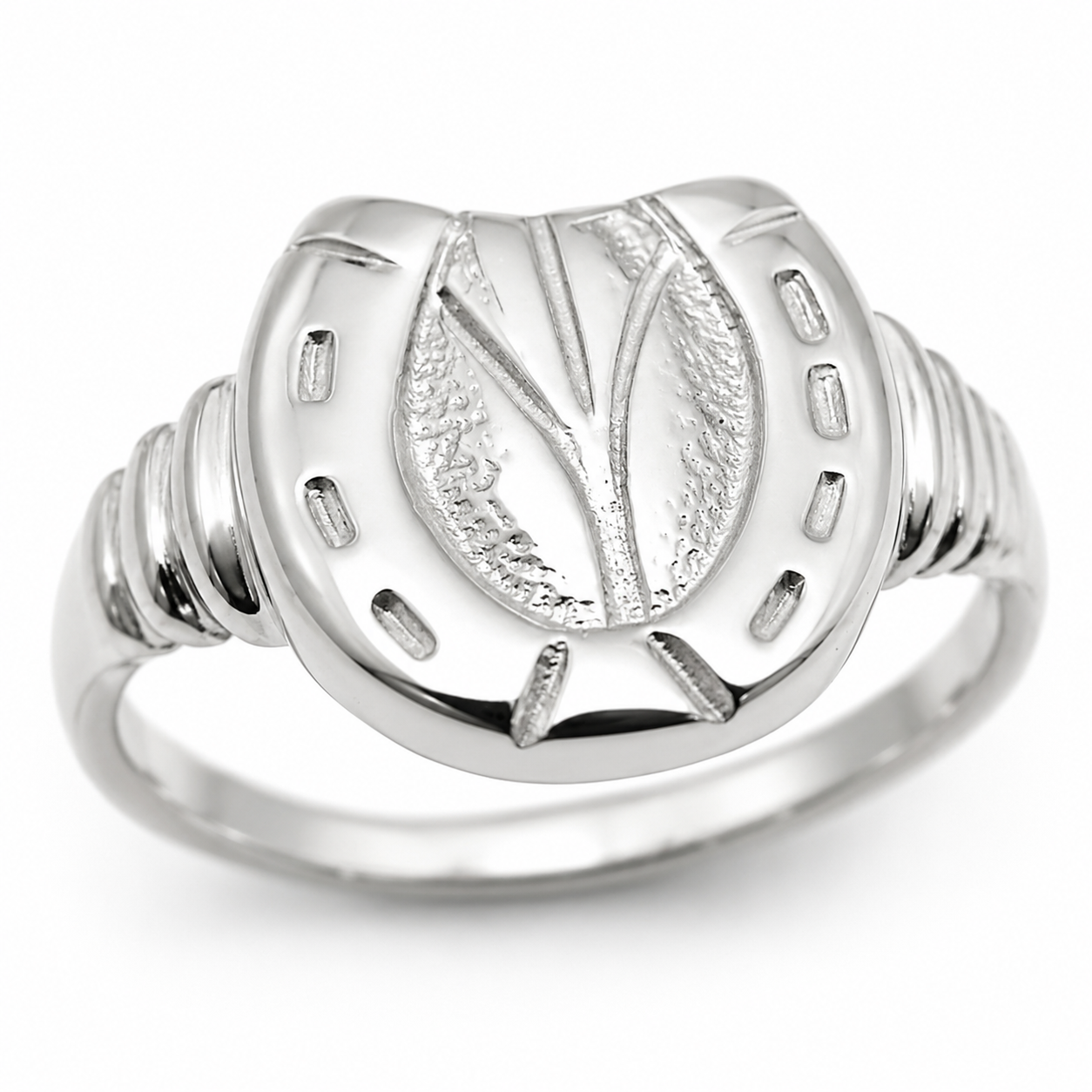 Genuine Large Genuine Sterling Silver Lucky Horse Shoe Ring - Choose your size - 247