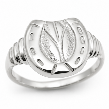 Genuine Large Genuine Sterling Silver Lucky Horse Shoe Ring - Choose your size - 247
