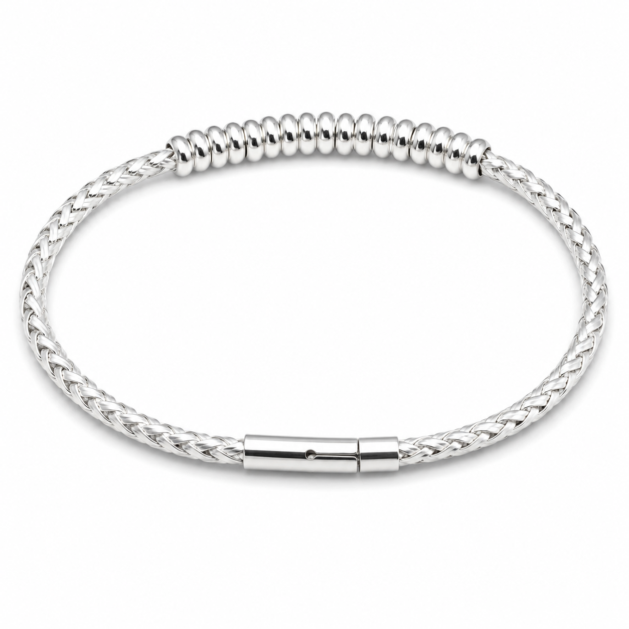 Genuine New Sterling Silver 925 Fancy Braided Bracelet / Bangle