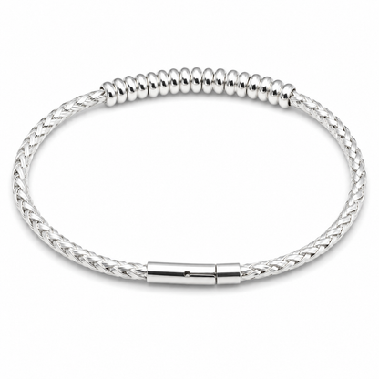 Genuine New Sterling Silver 925 Fancy Braided Bracelet / Bangle