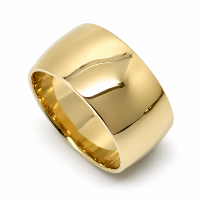 Genuine Solid 9ct 9k 375 Yellow, Rose or White Gold 8mm Wide Ring - Choose your ring size D to H