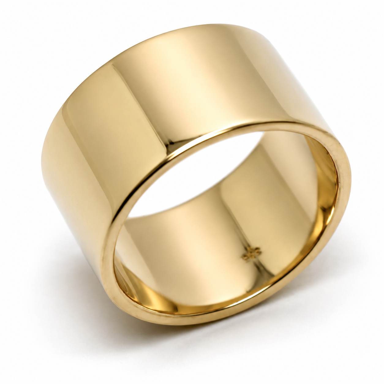 Genuine Solid 9ct 9k 375 Yellow, Rose or White Gold 12mm Wide Flat Band Ring - Choose your ring size H to P
