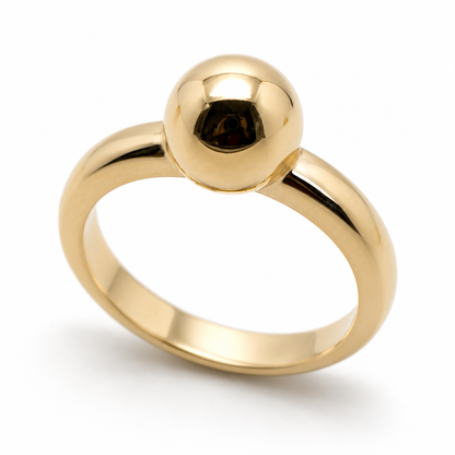Kaedesigns Genuine 9ct 9kt 375 Yellow, Rose or White Gold 10mm Full Ball Ring - Choose your ring size H to P