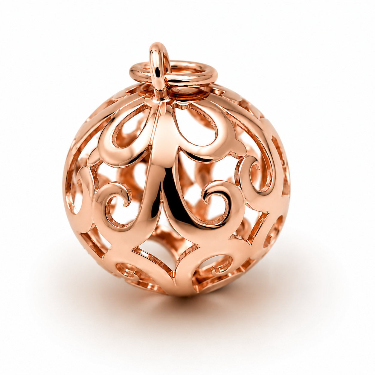 Kaedesigns Heavy 9ct 9k 375 Rose, Yellow Or White Gold 18mm Filigree Ball Pendant