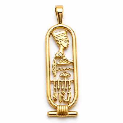 Kaedesigns Genuine 9ct 9k 375 Yellow, Rose or White Gold Nefertiti Pendant or Charm