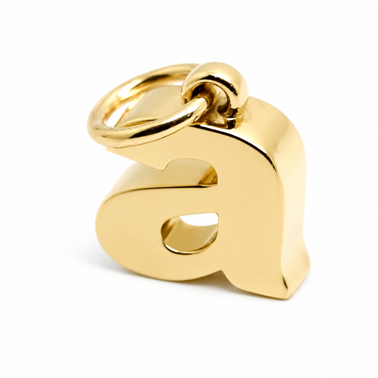 Kaedesigns Genuine 9kt 9ct 375 Solid Yellow, Rose or White Gold Initial Pendant a (Lowercase)