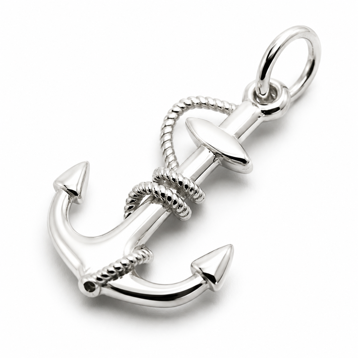 Kaedesigns Large Sterling Silver 925 Solid Anchor Boat Pendant Charm