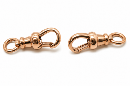 Genuine 9ct 9k 375 Solid 2 X  Rose Gold Albert Swivel Clasp 15mm Size