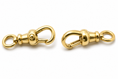 Genuine 9ct 9k 375  Solid 2 X Yellow Gold Albert Swivel Clasp 15mm Size