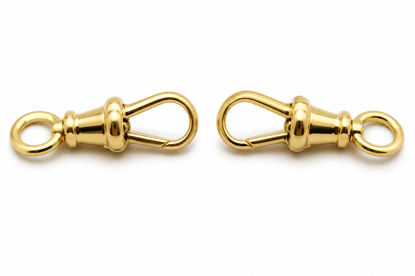 Genuine 9ct Solid 2 X Yellow Gold Albert Swivel Clasp 19mm Size
