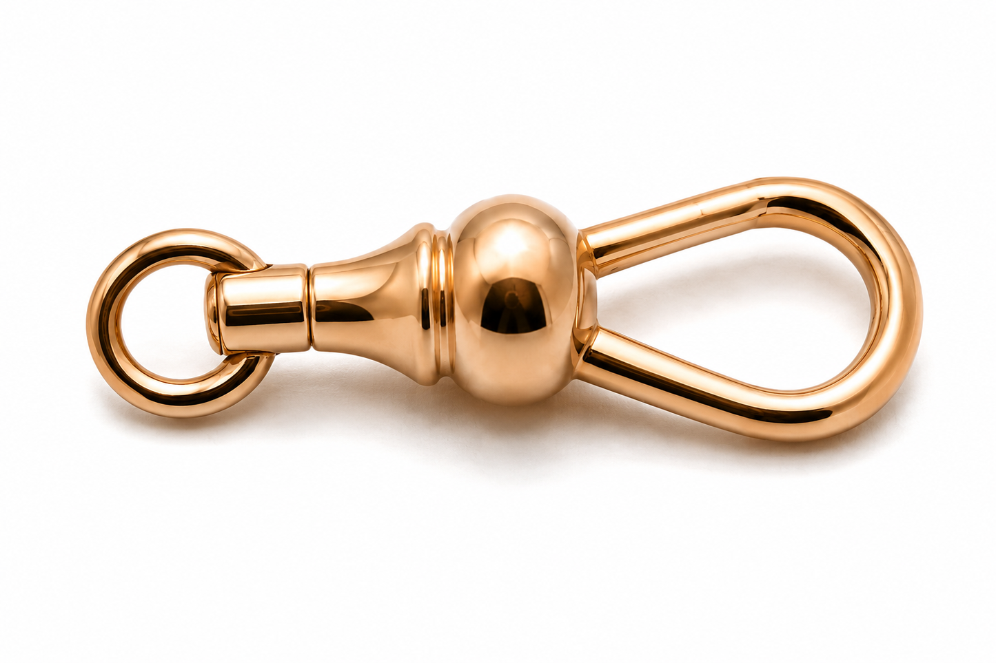 Genuine 18ct, 9ct Yellow or Rose Gold Ball Swivel Clasp 19mm, 22mm or 24mm