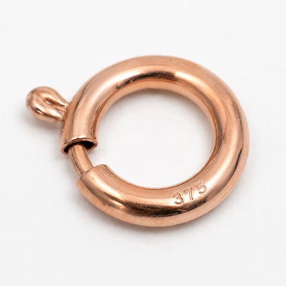 Kaedesigns Small 8mm 9ct 9K 375 Yellow, Rose or White Gold Bolt Ring Clasp Spring Ring Connector