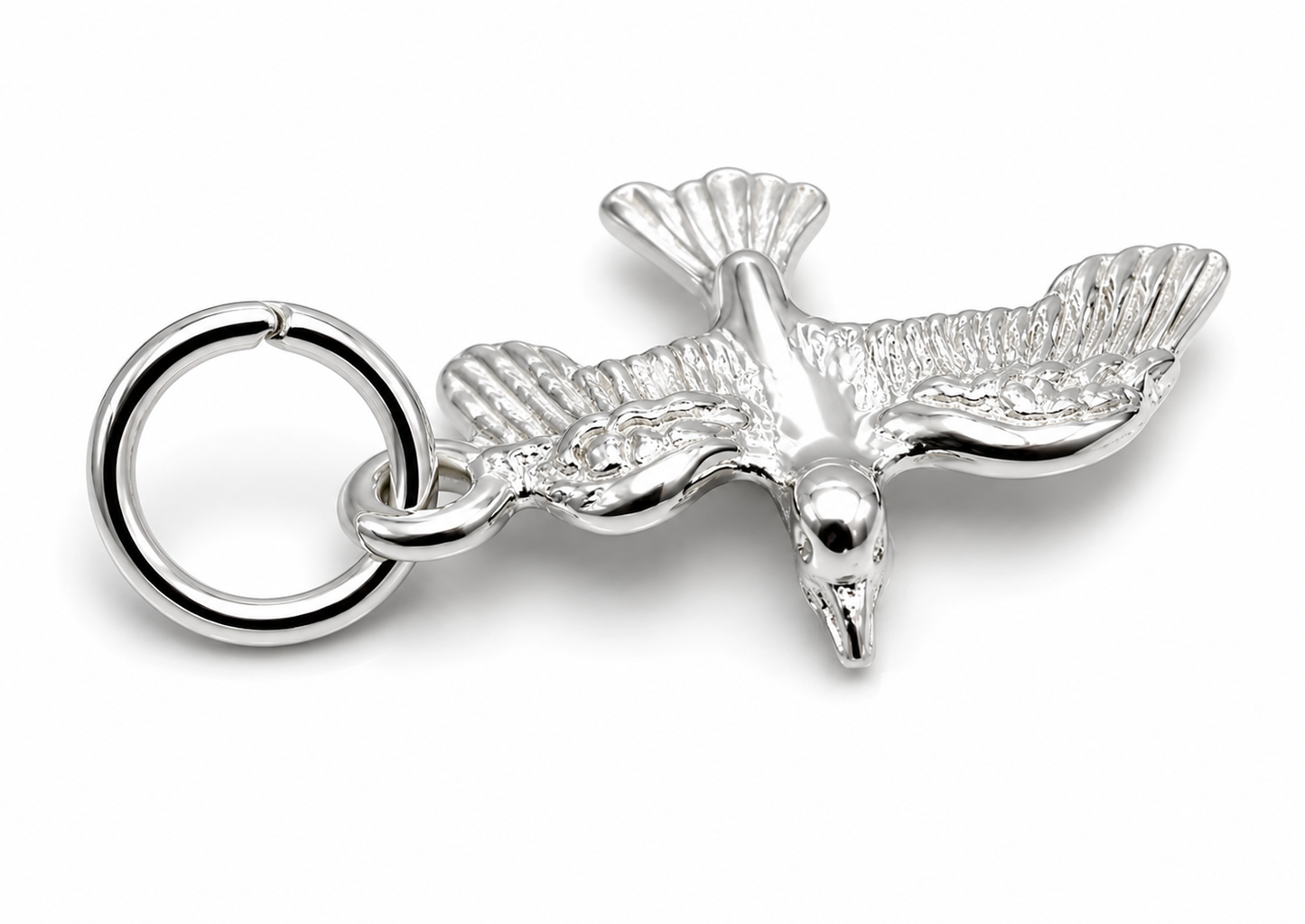 Sterling Silver 925 Small Dove Bird Charm + jump ring