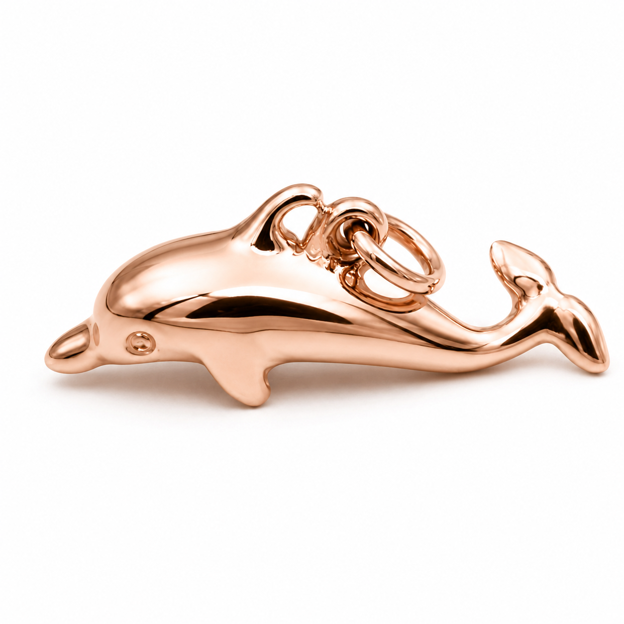 Heavy 9ct 9k 375 Yellow, Rose & White Gold or Sterling Silver Dolphin pendant