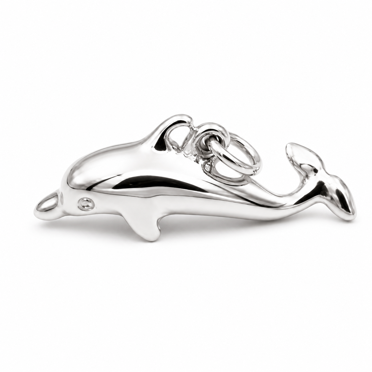 Heavy 9ct 9k 375 Yellow, Rose & White Gold or Sterling Silver Dolphin pendant