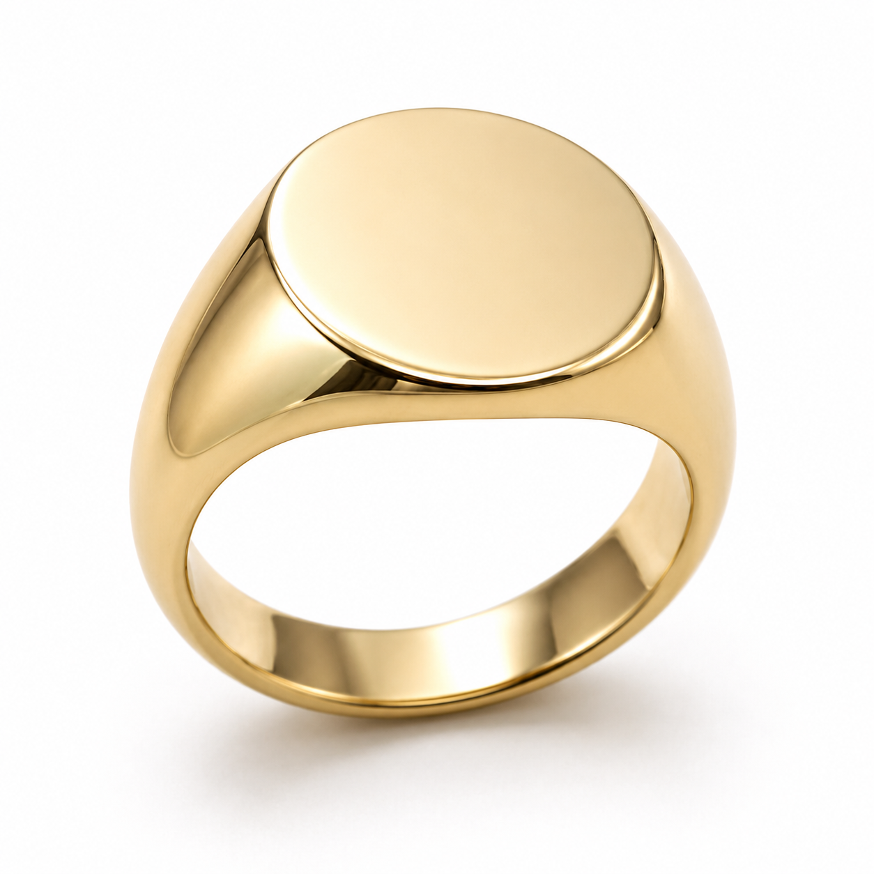 Kaedesigns Full Solid Heavy 9ct 9k 375 Yellow, Rose or White Gold Oval Signet Ring - Choose your ring size H to P
