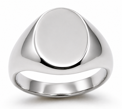 Genuine Size S Sterling Silver 925 Solid Heavy Signet Ring