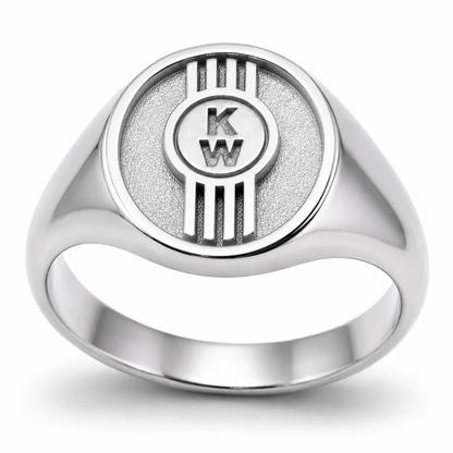 Kaedesigns, Genuine Sterling Silver 925 Custom Made Id Initial Ring