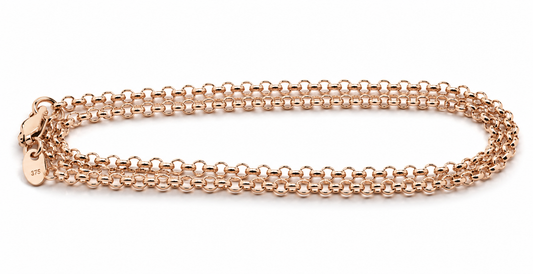 Genuine 9ct 9K 375 Rose Gold Belcher Chain Necklace 60cm