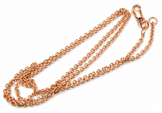 Genuine 9ct Rose Gold Belcher Chain Necklace 55cm 3.1 grams