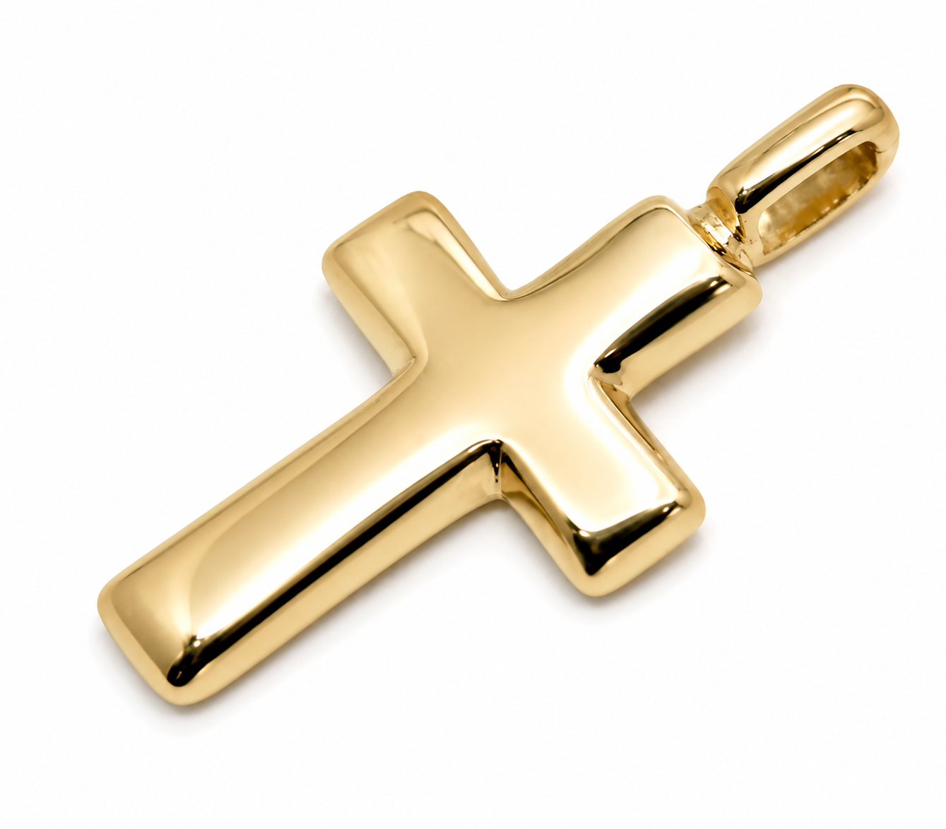 Kaedesigns, Genuine 9ct 9K 375 Yellow, Rose or White Gold Plain Cross Pendant 285