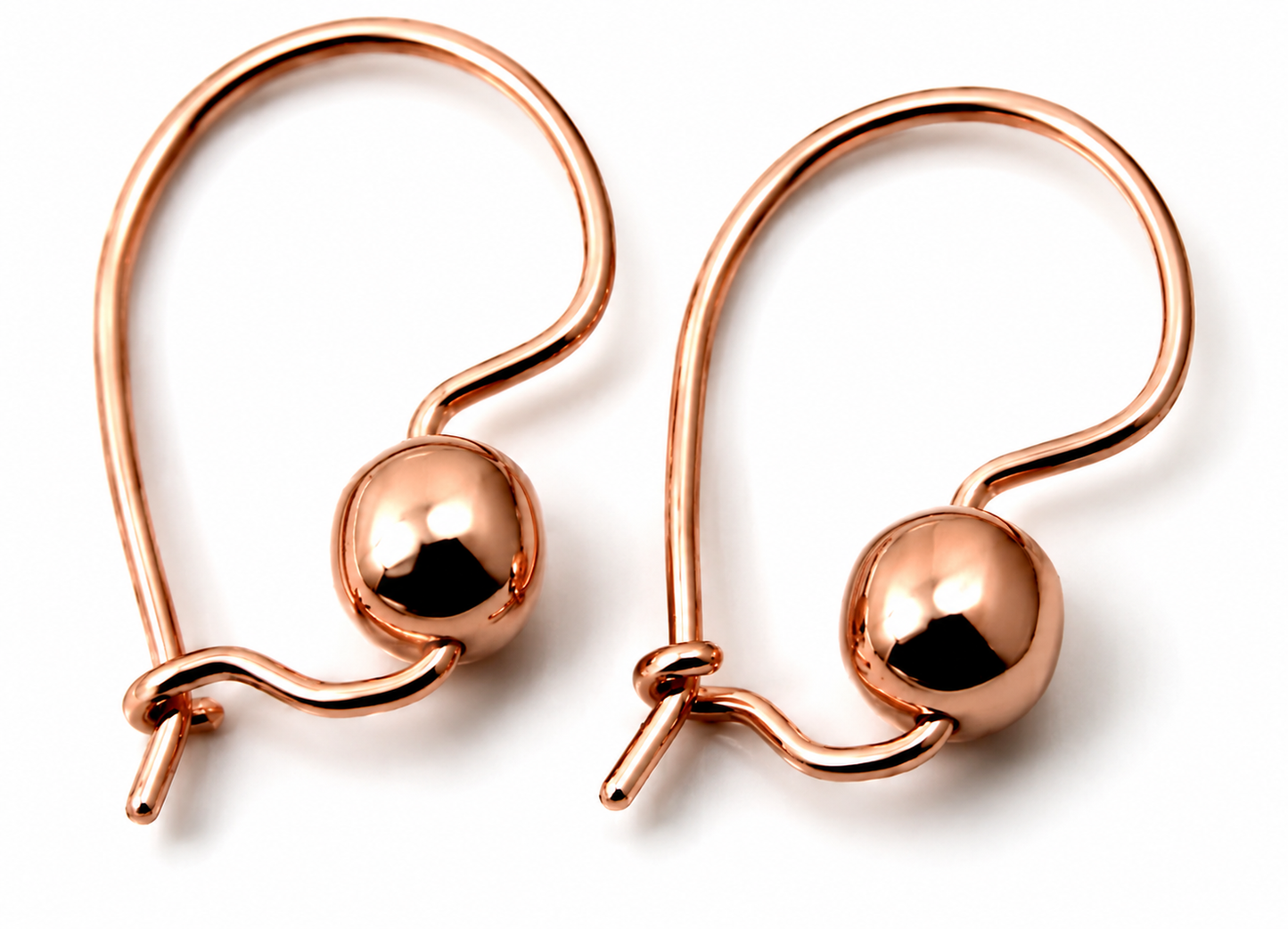 Kaedesigns Genuine 9ct 9k 375 Yellow, Rose or White Gold 8mm Plain Ball Drop Earrings