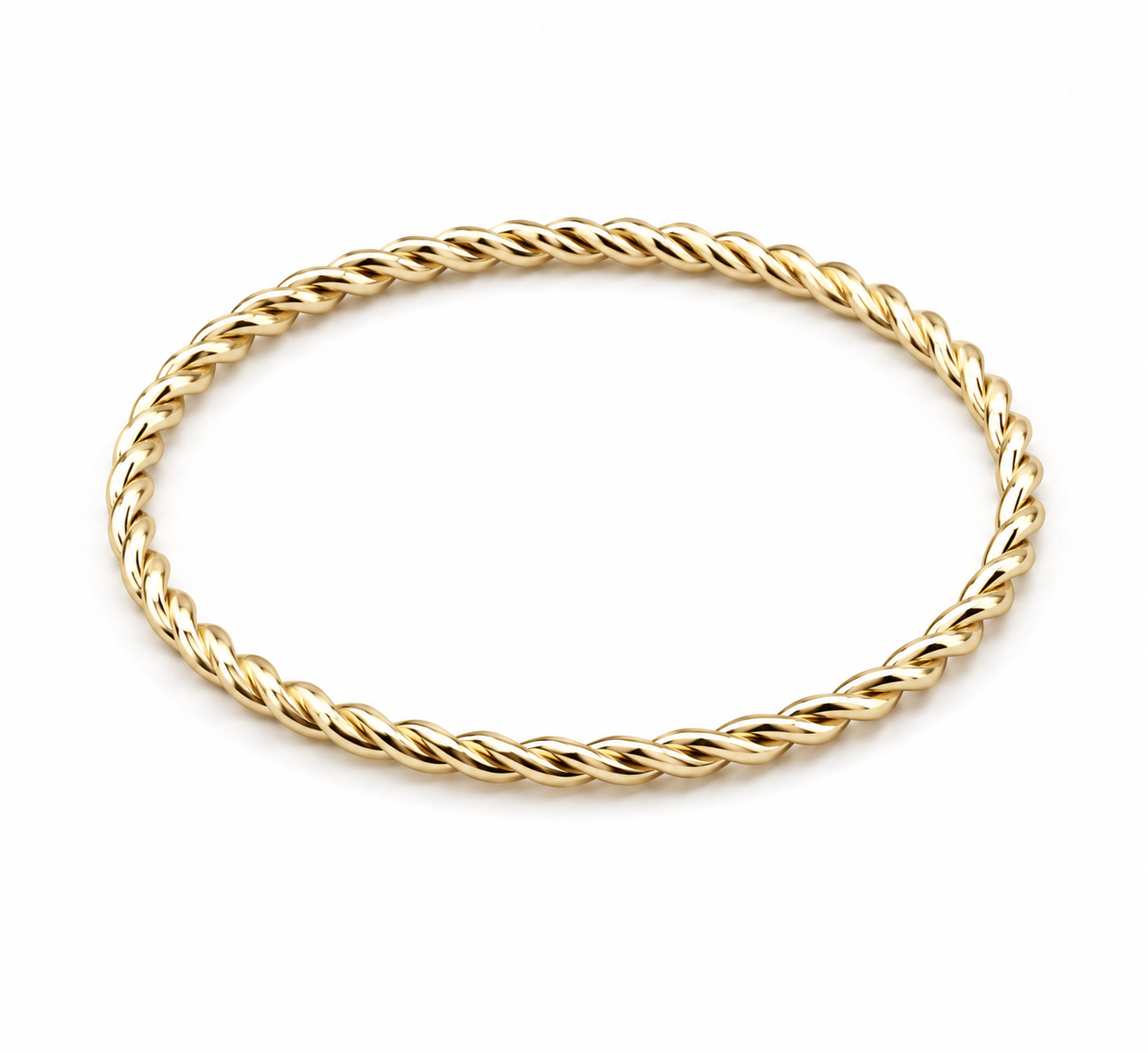 Genuine New 9ct Yellow, Rose or White Gold Dress rope stacker ring