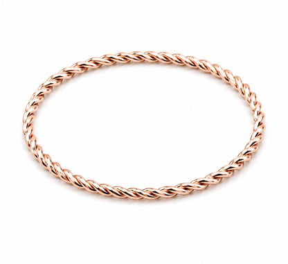 Genuine New 9ct Yellow, Rose or White Gold Dress rope stacker ring