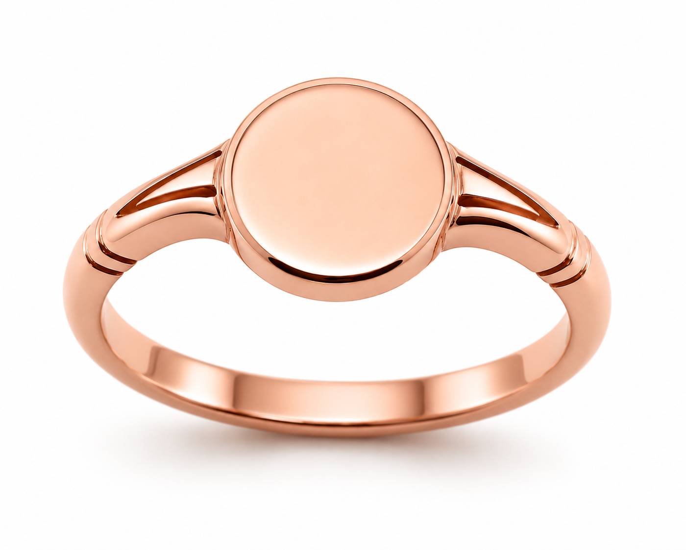 Kaedesigns Genuine Solid 9ct 9K 375 Yellow, Rose or White Gold Oval Signet Ring - Choose your ring size H to P