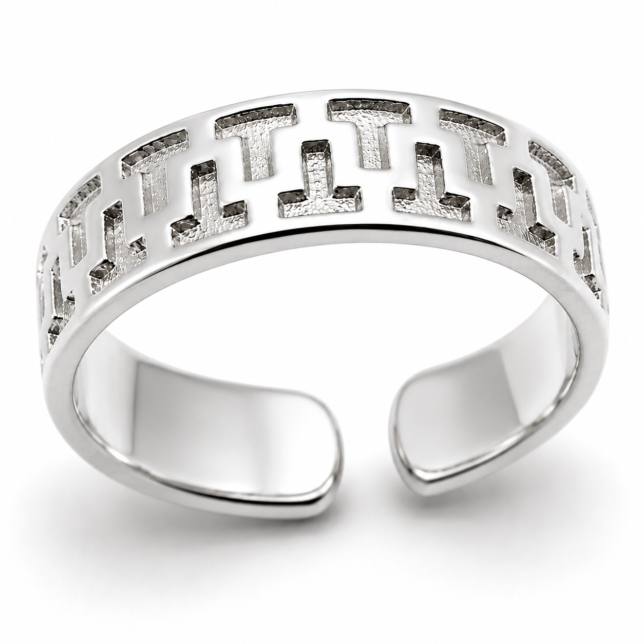 Genuine Solid 9ct Yellow, Rose, White Gold or Sterling Silver Solid 5mm Patterned Toe Ring