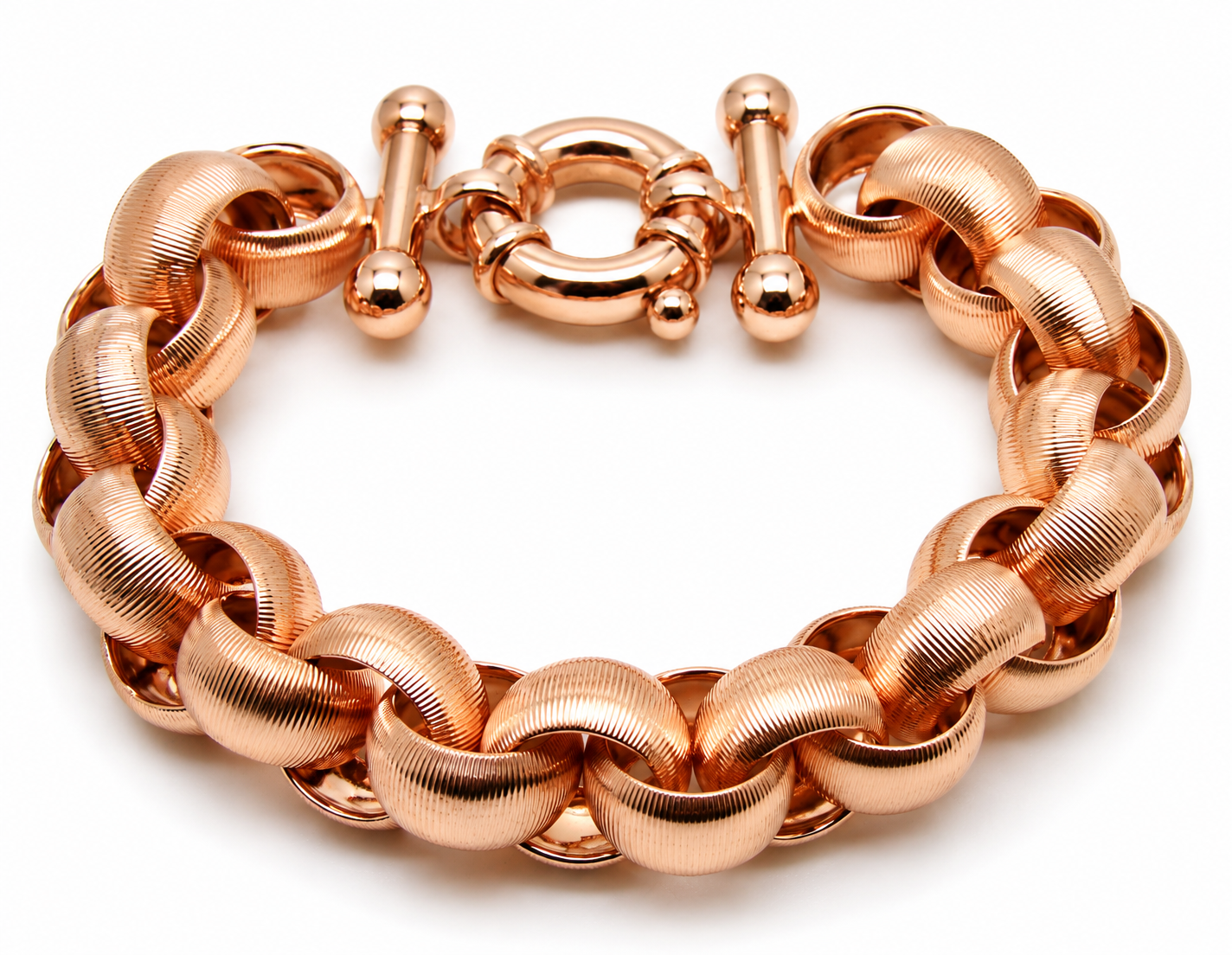 Kaedesigns Genuine 9ct 9k 375 Yellow, Rose or White Gold Full Solid Belcher Bracelet 21cm